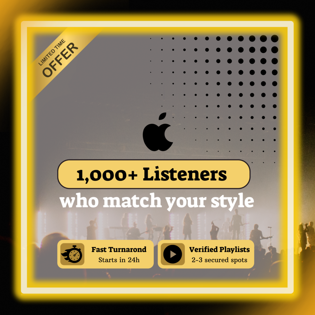 Apple Music promotion package – organic playlist placements and real listener engagement.